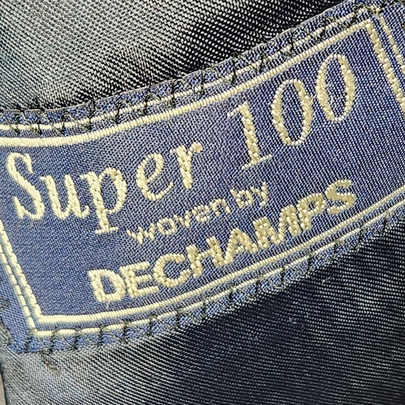 Azetti Made in Italy 100% Wool Navy Pinstripe Suit Jacket Size 54R - Picture 9 of 11